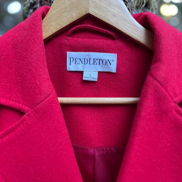 Pendleton Wool Wrap Coat - Women's Large - Red - Picture 2 of 6